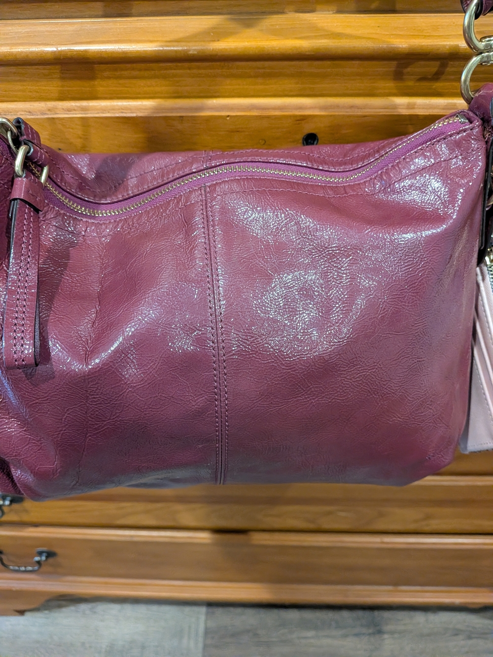 Coach Mia Crinkle Raspberry Leather Crossbody BUNDLE 3 FER - Picture 5 of 11